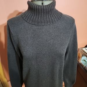 Croft And Barrow Mens Brown Turtleneck Sweater Size Medium